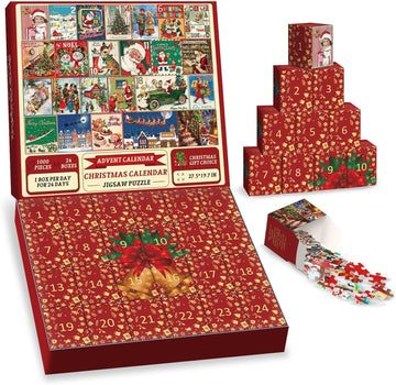 Calendario dell'avvento di Natale puzzle puzzle 1000 pezzi